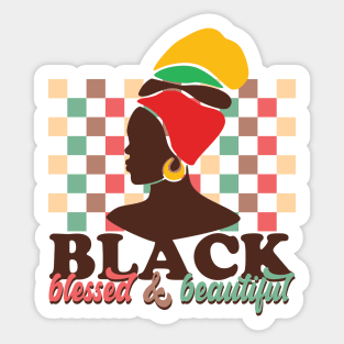 Black Blessed And Beautiful, Black History Month Sticker